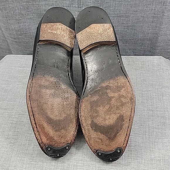 SALVATORE FERRAGAMO Men\'s Black Leather Penny Loafers Dress Shoes -  SZ 7 EE